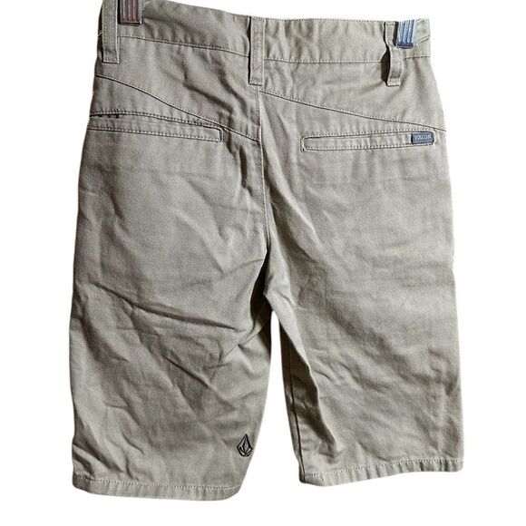 EUC Volcom Boys Khaki Shorts School Uniform Casual/Dress Chino - Size Small/23 - Picture 2 of 4